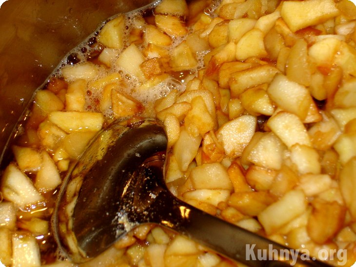 Заготовка яблок для киселей, мороженого.