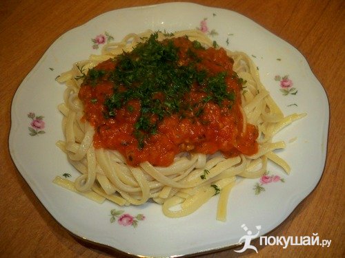 Рецепт - макароны в томатном соусе