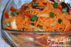 Рецепт - салат с фасолью и корейской морковью