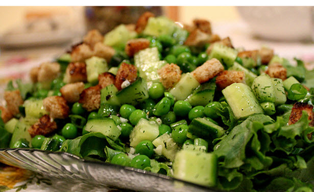 Зелeный капустный салат