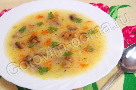 Картофельный суп-крем с грибами