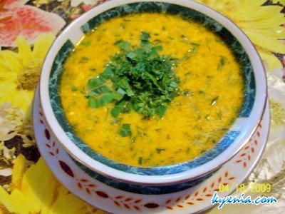 Суп из моркови с плавленым сыром