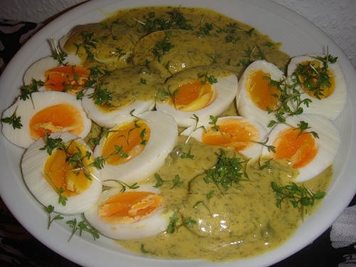 Яйца в горчичном соусе