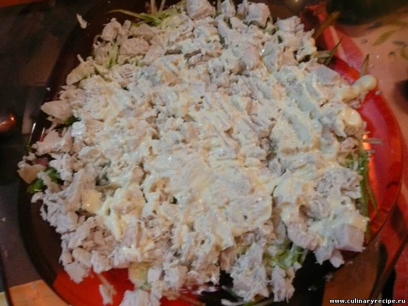 Рецепт - салат с курицей, мандаринами и кешью