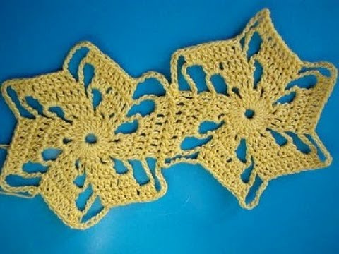 Вязание крючком 240 соединение мотивов 9 Joining Crochet Motifs